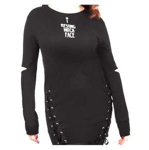 Killstar 🌙 Resting Witch Face plus top 🖤
